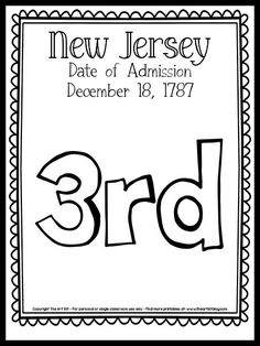 a black and white poster with the word 3rd in bold font, on top of an ornate border