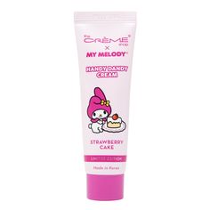 The Crème Shop x My Melody Handy Dandy Cream (Limited Edition) | Straw The Crème Shop, Hello Kitty Makeup, Unicorn Birthday Cake, Makeup Accesories, Peach Fruit, Handy Dandy, Skincare Tools, Strawberry Cake, Combination Skin