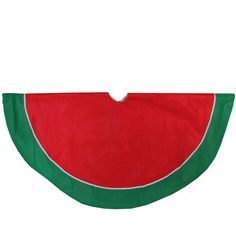 a watermelon bib is shown on a white background with green trimming