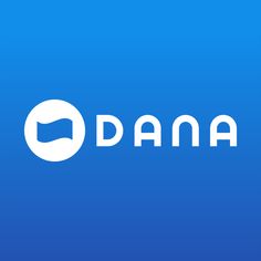 the dana logo on a blue background