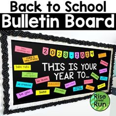 back to school bulletin board with the words, this is your year to