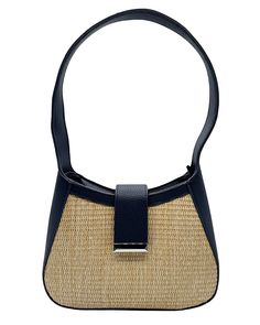 Faux Leather and Braided Straw Handbag - Blackbird Boutique Rectangular Straw Bag With Gold-tone Hardware For Shopping, Rectangular Natural Shoulder Bag With Gold-tone Hardware, Bucket Evening Bag With Handles, Spring Satchel Baguette Bag For Shopping, Spring Shopping Baguette Satchel Bag, Spring Satchel With Gold-tone Hardware For Everyday Use, Spring Bucket Shoulder Bag With Gold-tone Hardware, Chic Rectangular Straw Bag For Errands, Summer Bags With Gold-tone Hardware For Errands