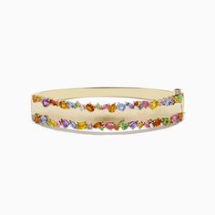 Effy Watercolor 14k Yellow Gold Multi Sapphire Bangle Sapphire Bangle, Multi Sapphire, Effy Jewelry, Sapphire Bracelet, Yellow Stone, Jewelry Stand, Gold Yellow, Gold Metal, Jewelry Box