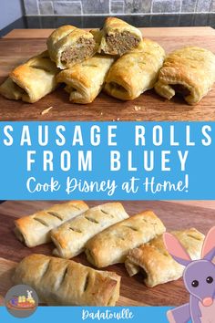 sausage rolls from bluey cook disney at home