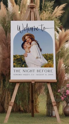 Welcome guests to your rehearsal dinner with a printed & shipped Night Before Wedding Rehearsal Dinner Sign that’s full of personality. Newsletter Signup, Sign Materials, Rehearsal Dinner