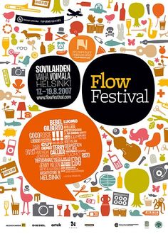 an advertisement for the festival with different types of things in it and words above them