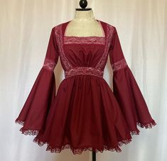 Simple Red Dress Casual, Fancy Outfits Aesthetic, Cupid Aesthetic Outfit, Cottagecore Outfits Winter, Fashion Inspiration Design, Dream Clothes, Looks Vintage, Costume Design, Dream Dress