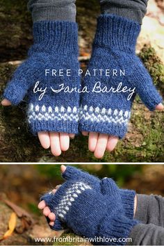 This beautiful fingerless gloves knitting pattern is by Tania Barley and is the perfect introduction to colour work. It's also free to download and one of my top 5 free patterns for fingerless gloves Dk Fingerless Mitts Free Pattern, Free Knitting Fingerless Gloves Pattern, Knitted Cuffs Wrist Warmers, How To Knit Fingerless Gloves Easy, Knitted Wristwarmers Free Pattern, Men’s Fingerless Gloves Knitting Pattern, Mens Fingerless Gloves Knit Pattern, Fingerless Glove Patterns Free, Knitted Fingerless Mittens