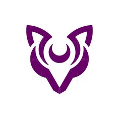 a purple cat's head is shown in the shape of a circle on a white background