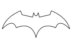 the batman symbol is drawn in black and white, with no outlines on it