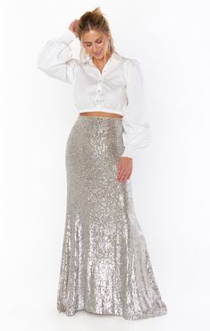 Dance the night away in this sparkly lil number! The RSVP Skirt pairs back perfectly as a matching set with the Invite Only Top, stilettos and vintage inspired accessories for the ultimate party look. Chic Embellished Wedding Bottoms, Chic Embellished Bottoms For Wedding, Elegant Sequined Mini Skirt, Elegant Mini Skirt With Sequins, Elegant Bottoms For Prom And Party Season, Elegant Fitted Holiday Bottoms, Elegant Fitted Bottoms For Holiday, Glamorous Fitted Sequin Skirt, Holiday Fitted Skirt For Night Out