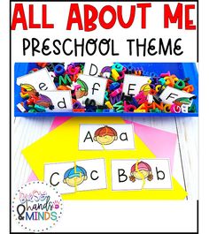 an all about me preschool theme with letters and numbers