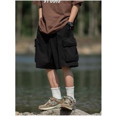 N-285-25 Urban Style Summer Outdoor Bottoms, Techwear Bottoms For Outdoor Activities In Summer, Summer Techwear For Outdoor Activities, Summer Techwear Bottoms For Outdoor Activities, Summer Streetwear Athletic Shorts With Pockets, Black Shorts With Pockets For Summer, Black Shorts With Side Pockets For Spring, Summer Streetwear Techwear Shorts, Casual Black Athletic Shorts For Summer