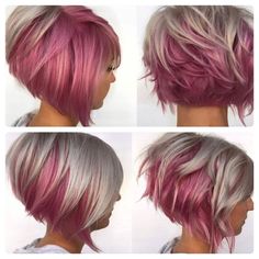 Inverted Bob, Short Hair Color, Haircut And Color, Hair Color And Cut, Hair Today, Great Hair, Blonde Highlights, Hair Dos