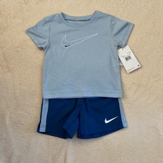 Nike Baby Boys Outfit Size 18 Months. Short Sleeve Shirt And Shorts. Blue In Color. Brand New! Nike Blue Tops For Playwear, Sporty Blue Bottoms For Playtime, Blue Short Sleeve Sets For Playwear, Nike Blue Playtime Sets, Nike Blue Cotton Sets, Blue Sporty Short Sleeve Sets, Blue Short Sleeve Sporty Sets, Blue Sporty Playwear Set, Sporty Blue Sets For Playtime