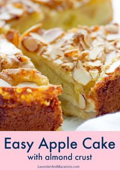 an easy apple cake with almond crust