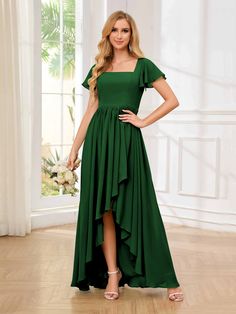 #color_Emerald Green Dresses With Ruffles, Mint Green Bridesmaid Dresses, Bridesmaid Dresses Dusty Sage, Teal Bridesmaid Dresses, Sage Bridesmaid Dresses, Corset Styles, Emerald Bridesmaid Dresses, Dresses With Pockets