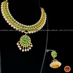 Design by Classical Dance Jewelry® ❥ GREEN Color And Designer Traditional Kemp Temple Indian Jewelry Mango Design with white stone short haram or necklace For Everyone ❥ Age : 4 and above ❥ Model No : Green Mango with white stone ❥ You Can wear this set especially for Bharatnatyam And Kuchipudi Dance Performances and in Parties, Engagement, Weddings, Birthdays. ❥ Handmade Indian Item so there is slight variations. ❥❥❥ Set includes ☛ Short Necklace with earrings option ❇️ Imitation Jewelry by nature is little soft compared to real jewelry so little shape variations and dents could happen during shipping even after taking complete care in packing ❇️ Imitation Jewelry items by nature will show slight discolorations around soldering or embossed designs areas and black spots. ❇️ Imitation Jewel Green Round Kundan Necklace In Temple Jewelry Style, Green Round Kundan Necklace With Cutdana, Green Round Kundan Necklace Bollywood Style, Green Kundan Necklace With Tilla For Celebration, Green Kundan Necklace With Tilla For Festivals, Green Bollywood Kundan Necklace, Green Round Temple Style Necklace, Green Round Temple Necklace, Green Chandbali Kundan Necklace In Temple Jewelry Style