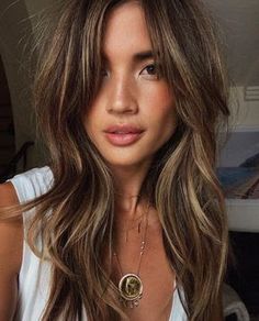 Hair Color Flamboyage, Layers Long, Hair Layers, Brunette Balayage Hair, Brown Hair Balayage, Short Hair Balayage, Balayage Brunette, Brown Blonde Hair, Hair Color Balayage