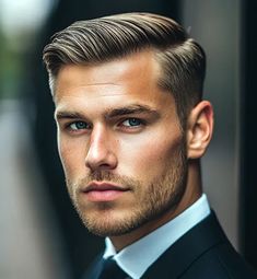 Gentleman's Side Part Taper Fade. This stylish haircut for men is timeless, versatile and effortlessly attractive, making it a popular style suitable for any occasion, from the office to formal occasions like weddings.