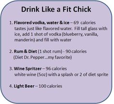 a recipe for drink like a fit chick, with instructions on how to make it