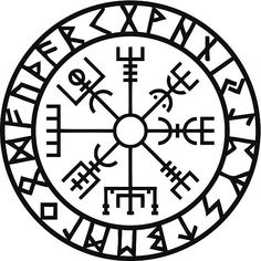 an image of a circle with symbols on it