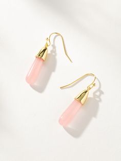 Fantasy Drop Earrings | Gold | Product Image | Uncommon James Uncommon James, Simple Stud Earrings, Gold And Pink, Main Attraction, Gift Exchange, Jewelry Cleaner, Gold Drop Earrings, Cleaning Jewelry, Earrings Gold