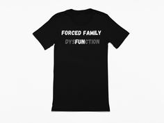 "This funny shirt puts the 'FUN' in dysfunctional family gatherings, vacations and regular outings. Premium Quality | Printed in the United States HOW TO ORDER 1. Please check & review all photos. 2. Select your shirt color. 3. Select shirt size. 4. Click ADD TO CART. Note: You can go back to add more product color and text color or complete the checkout process. 5. Click \"Proceed to Check Out\" 6. Lastly, Your custom shirt will be ready to ship 1-3 Business Day. 7. For those that would like to buy the bundles, please, be aware that the price illustrated applies only to one item, i.e., when you buy a bundle of two, you would need to order two separate times. PRODUCT FIT Side seams, retail fit Shoulder to shoulder taping Unisex sizing Tearaway label Fits true to size 100% Airlume combed an Funny Text Crew Neck T-shirt For Family Reunion, Funny T-shirt With Text For Family Reunion, Funny Text T-shirt For Family Reunion, Funny Text Short Sleeve T-shirt For Family Reunion, Family Reunion Graphic Tee With Text Print, Graphic Tee T-shirt With Text Print For Family Reunion, Graphic Tee With Text Print For Family Reunion, Black Short Sleeve T-shirt For Family Reunion, Relaxed Fit Graphic Tee For Family Reunion