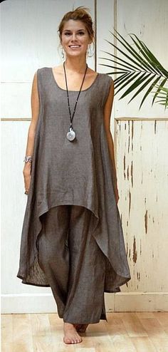 Tunik Linen, Sukienki Maksi, Street Mode, Boho Styl, Linen Layers, Stil Boho, Mode Inspiration, Linen Clothes, Kurti Designs