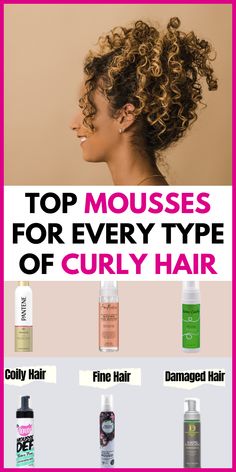 Discover the best mousse options for styling and defining your curly hair. Explore mousse products containing key ingredients like styling polymers, proteins, and moisturizers to enhance your curls' texture and hold. Find the perfect mousse to achieve bouncy, defined curls with lasting style. Best Mousse For Wavy Hair, Curl Defining Products Natural Hair, Type Of Curly Hair, Mousse For Curly Hair, Best Hair Mousse, Curly Hair Hacks, Curly Hair Journey, Curly Hair Frizz, Curly Hair Mousse