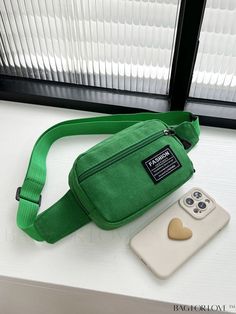 BagForLove - Portable Outdoor Travel Fanny Pack with Mini Slogan Patch - Lightweight and Stylish Product Description Color Green Strap Type Adjustable Pattern Type Plain Bag Size Mini Closure Type Zipper Style Unisex Type Bum Bag Composition 100% Nylon Material Polyamide Size Chart INCH CM Strap Length Bag Height Bag Width Bag Length 36.6 inch 4.3 inch 2 inch 6.7 inch Strap Length Bag Height Bag Width Bag Length 93 cm 11 cm 5 cm 17 cm Details Pictures Similar Products h2 { text-align: center; } Casual Green Belt Bag, Casual Green Belt Bag For Everyday Use, Green Casual Belt Bag With Adjustable Strap, Casual Green Belt Bag For Travel, Casual Green Belt Bag With Adjustable Strap, Green Casual Belt Bag For Daily Use, Casual Belt Bag For School, Casual Green Belt Bag For Daily Use, Casual Large Capacity Belt Bag