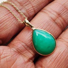 You can choose your own gem in my store. Let me know if you would like to see options Details of the pendants: Chrysoprase pendant Stone Weight: 5.56 carats Stone size and shape: 16×12 mm and pear Metal: GOLD Purity: 14K (58.33%) approx Gold Weight: 0.53 grams Gross Weight: 1.64 grams Chrysoprase necklace pendant. These pendants are absolutely perfect for daily wear as they are light and definitely stylish This dainty pendant can be used in layers with other pendants. The initial price is for pe Yellow Gold Chrysoprase Jewelry For May Birthstone, Anniversary Yellow Gold Chrysoprase Jewelry, Formal Yellow Gold Chrysoprase Jewelry, Gold Chrysoprase Necklaces As A Gift, Elegant Round Chrysoprase Necklaces, Chrysoprase Round Pendant Jewelry Gift, Chrysoprase Gemstone Pendant Jewelry, Teardrop Chrysoprase Gemstone Jewelry, Number Jewelry