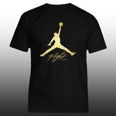 Elevate your sneaker game with our exclusive Jumpman Flight Gradient Gold Sneaker Match T-Shirt! Crafted with passion and precision, this t-shirt is designed to perfectly complement your Air Jordan sneakers. Product Features: Sneaker Match: Specifically designed to coordinate seamlessly with your Air Jordans, this t-shirt is the ultimate style accessory for sneakerheads and fashion enthusiasts. Premium Quality: Made from high-quality materials, this t-shirt is not only fashionable but also comfo Black T-shirt With Graphic Print For Light Sports, Crew Neck T-shirt With Logo For Light Sports, Crew Neck T-shirt With Logo For Sports, Black Graphic Print T-shirt For Light Sports, Logo Print T-shirt For Light Sports, Custom Sneakers Diy, Diamond Vector, Gold Sneakers, Air Jordan Sneakers