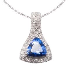 14K White Gold-0.7-AAAA Tanzanite Pendant, Tanzanite Necklace, Pendants Necklace, Tanzanite Diamond, Van Cleef, Blue Gemstones, D Day, Gold Style, Gemstone Colors