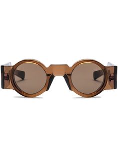 brown acetate translucent design round frame brown tinted lenses oversize arms curved tips These glasses come with a protective case. Bohemian Wedding Guest, Translucent Design, Round Frame Sunglasses, Sunglasses Brown, Demi Fine Jewelry, Round Frame, Eyewear Accessories, Flat Boots, Fine Rings