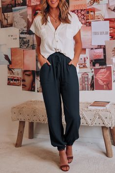 Mode Boho, Crop Top Sweatshirt, Drawstring Jogger, Corsets And Bustiers, Linen Style, Fashion Joggers, Mode Inspo, Plus Size Lingerie, Work Attire