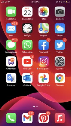 the home screen of an iphone with icons on it