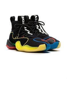 Find ADIDAS X Pharrell Williams Crazy Byw Lvl “gratitude + Empathy” Sneakers on Editorialist. ADIDAS G27805 BLK/GRN/RED/YEL/ROY Rubber/Polyamide/Polyamide Ethical Brands, Black Socks, Adidas X, Pharrell Williams, Adidas Black, Hoka Running Shoes, Black Adidas, Business Fashion, Sneakers Black