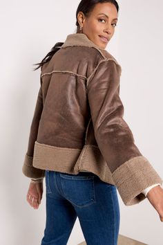 Courtney Sherpa Jacket Winter Must Haves, Trendy Winter, Cold Weather Fashion, Sherpa Jacket, Cozy Fashion, Medium Brown, Winter Looks, Winter Wardrobe, Get Dressed