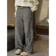 Women Striped Warm Wool Blend Trousers Knitted Loose Warm Casual Long Pants   Item Description Hi! welcome to our shop! Quality first, best service. Customers are our friends. Stylish Design, 100% Brand New, High Quality! Package includes: 1 Pants (without any accessories) notes: 1. Due to the change of screen color setting, the actual fabric color may be slightly different from the online color. 2. The label size is Asian size, the parameters of each size are measured by placing the product on Casual Black Knit Bottoms, Striped Bottoms For Fall Loungewear, Casual Knit Wide-leg Pants, Casual Wide-leg Knit Pants, Casual White Knitted Bottoms, Casual Soft Knit Pants, Cozy Knit Wide Leg Pants, Cozy Wide Leg Knit Pants, Cozy Knit Wide-leg Pants