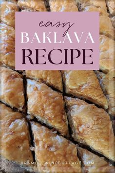 easy baklava recipe with text overlay