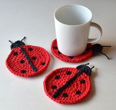 #Crochetcupcoaster #crochetcoaster #Crochetpotcoaster DIY and Crafts  ||Top Best Crochet DIY Coaster Projects   How Beautiful Crochet Cup Coaster pattern ||Crochet Drink Coaster Pattern https://youtu.be/DImk8JR5Ic8 Bug Crochet, Crochet Ladybug, Crochet Coffee, شال كروشيه