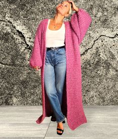 Soft cozy warm mohair cardigan, mohair cardigan, knitted cardigan, handknitted cardigan,  fluffy cardigan, woolen long cardigan, mohair long rose dry rose cardigan, dry rose maxi mohair cardigan,  woolen maxi pink cardigan,  rose pink knit cardigan Soft, warm boho-style wool cardigan  with small slits on the sides . Pairs well with jeans and shorts.   You can also style the jacket with a black belt.  These are the most relevant colors and combinations of 2024!  You can order exactly the same cardigan in any size, as well as in a different color or combination of colors. You can also change the length - make it longer or shorter. Colors available: see the colors in the photos Сombinations of these colors are also possible. ✓ DETAILS: * This cardigan made of mohair and wool. * Available size Oversized Long Pink Cardigan, Pink Mohair Winter Outerwear, Pink Mohair Long Sleeve Outerwear, Cozy Pink Open Front Cardigan, Pink Long Cardigan For Fall, Cozy Open Front Pink Cardigan, Mohair Knitted Sweater Coat, Pink Mohair Outerwear For Fall, Cozy Pink Mohair Outerwear