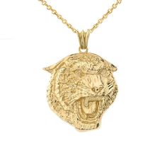 Description: Solid 10k Gold Bold Jaguar Pendant Necklace Item No.: Bay63 Metal Type: 10k Solid Gold (Also Available In 14k Solid Gold) Metal Color: Yellow Gold.Or Rose Gold Or White Gold Measurement: Pendant Only Weight: 4.0 Grams Pendant W/Chain Weight: 5.0 - 5.3 Grams (Vary From Length Chain) Height: 1.3” (33.6mm) Width: 0.89” (22.7 Mm) Chain Available In 16", 18", 20", 22" Brand New. Made To Order. Please Allow 3-5 Days To Be Shipped. Shine Jewelry, Mens Accessories Jewelry, Special Jewelry, Statement Pendant, Yellow Gold Pendants, Fine Jewellery Necklace, Polish Jewelry, Yellow Rose, 10k Gold