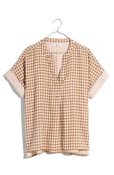 With its flowy fit and laid-back vibe, this double-faced popover top is made for sunnier days (it comes in lightweight cotton). Easy banded sleeves and side slits make it just so breezy. Split neck Short sleeves 100% cotton Machine wash, tumble dry Imported Popover Shirt, Nordstrom Store, Sunny Days, Nordstrom Rack, Sunnies, Madewell, Split, Short Sleeves, Nordstrom