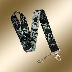 "Lanyard, Triple Moon Goddess, Wicca, Witch, Pentagram, Key chain, ID Card, lanyard Key Ring, Badge Holder,  Wear your ID Badge or carry your keys in style! This witchy lanyard features a swivel clasp to quickly clip things on and off. Slip the lightweight lanyard on and keep your items hanging close and ready for quick use at any time. Perfect lanyard for all those witchy fans or who simply love the moon and pentagrams! Lanyard is perfect for cell phone, key chain, mp3, camera, security badges, IDs, Keys etc Show off your witchy vibes!  Material: Polyester/Nylon,Metal 17.7\" long Package includes: 1 x lanyard Ships with Free Domestic Shipping from the United States" Mah Core, Witch Pentagram, Id Card Lanyard, Security Badge, Camera Security, Triple Moon Goddess, Triple Moon, Witchy Vibes, Moon Goddess