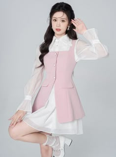 ❤︎Princess Lace Edge Shirtdress❤︎ Fashion Sketches Dresses, Fancy Dresses Long, Korean Fashion Dress, Vibe Clothes, Dress Shirts For Women, Really Cute Outfits, Sweet Dress, Skirt Design, Casual Dinner Outfit