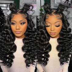 Alipearl Hair 2024 Pre Everything Wig: 
Pre Styled, 
Pre Baby Hair, 
Pre Cut HD Lace,
Pre Plucked Hairline, 
Pre Bleached Small Knots, 
6*8 & 13*6 Parting Max Lace Wig,
Bouncy Wand Curl Human Hair Ready To Go Wig Lace Fronts Black Women, Up And Down Hairstyles Weave Curly, Wigs Hairstyles, Hd Lace Frontal Wigs, Full Lace Front Wigs, Loose Deep Wave, Birthday Hairstyles, Affordable Wigs, Jet Black Hair