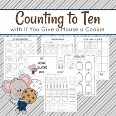 counting to ten with if you give a mouse a cookie printable worksheet