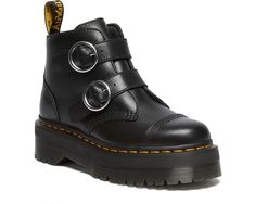 Women's Dr. Martens Devon Circle Leather Platform Boots | Zappos.com Dr Martens Devon, Leather Platform Boots, Platform Boots Women, High Ankle Boots, Black Platform Boots, Goodyear Welt, Toe Designs, Platform Boots, Nappa Leather